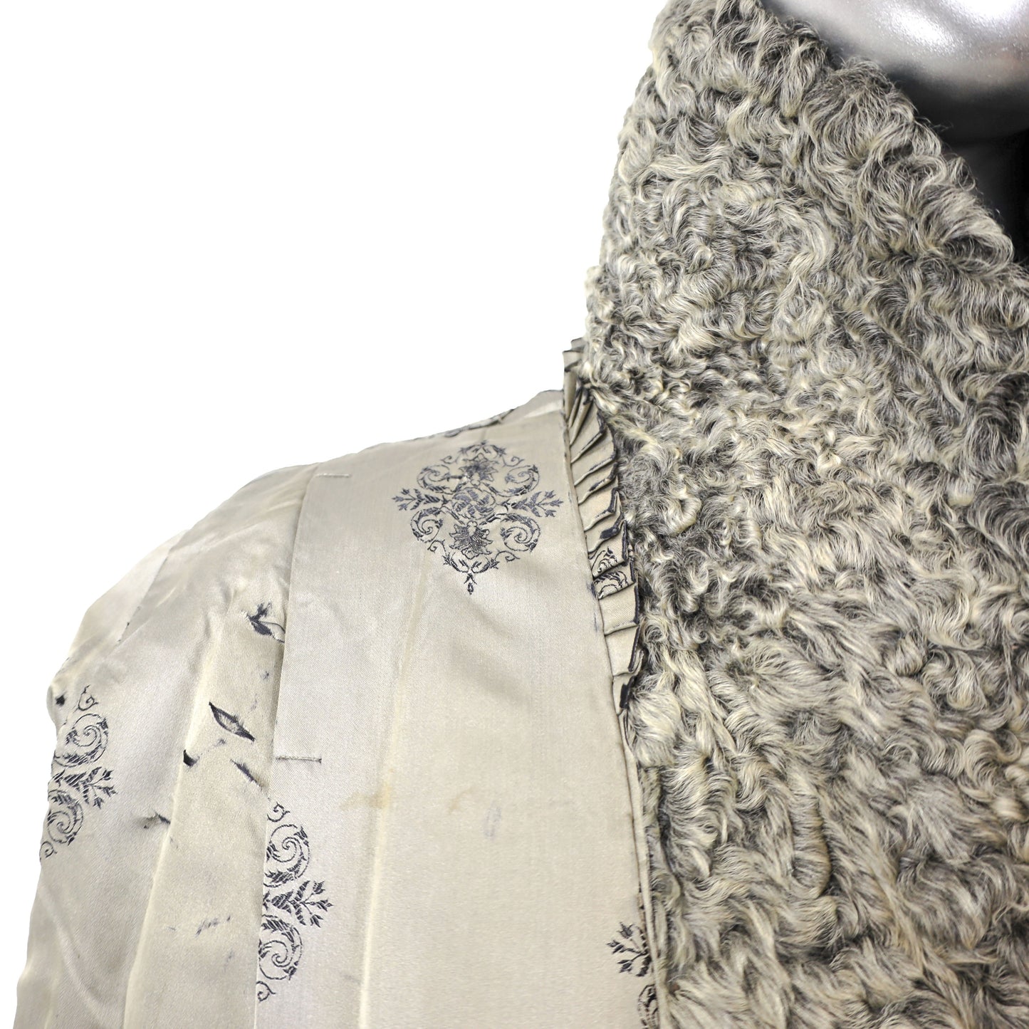 Grey Persian Lamb Coat- Size XL