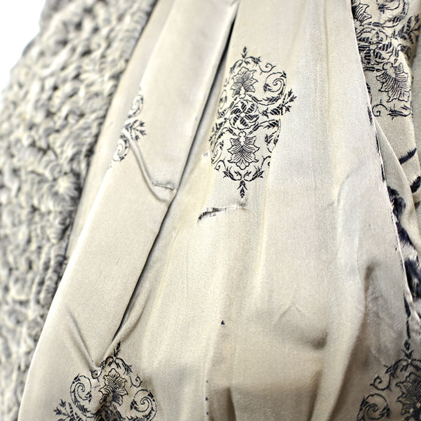 Grey Persian Lamb Coat- Size XL