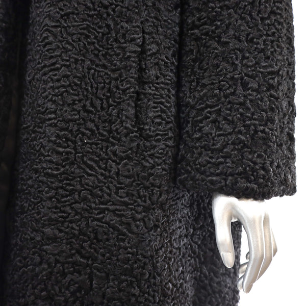 Persian Lamb 3/4 Coat with Mink Collar- Size XXL