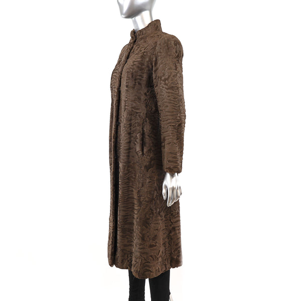Brown Lamb Coat- Size S