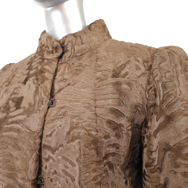 Brown Lamb Coat- Size S