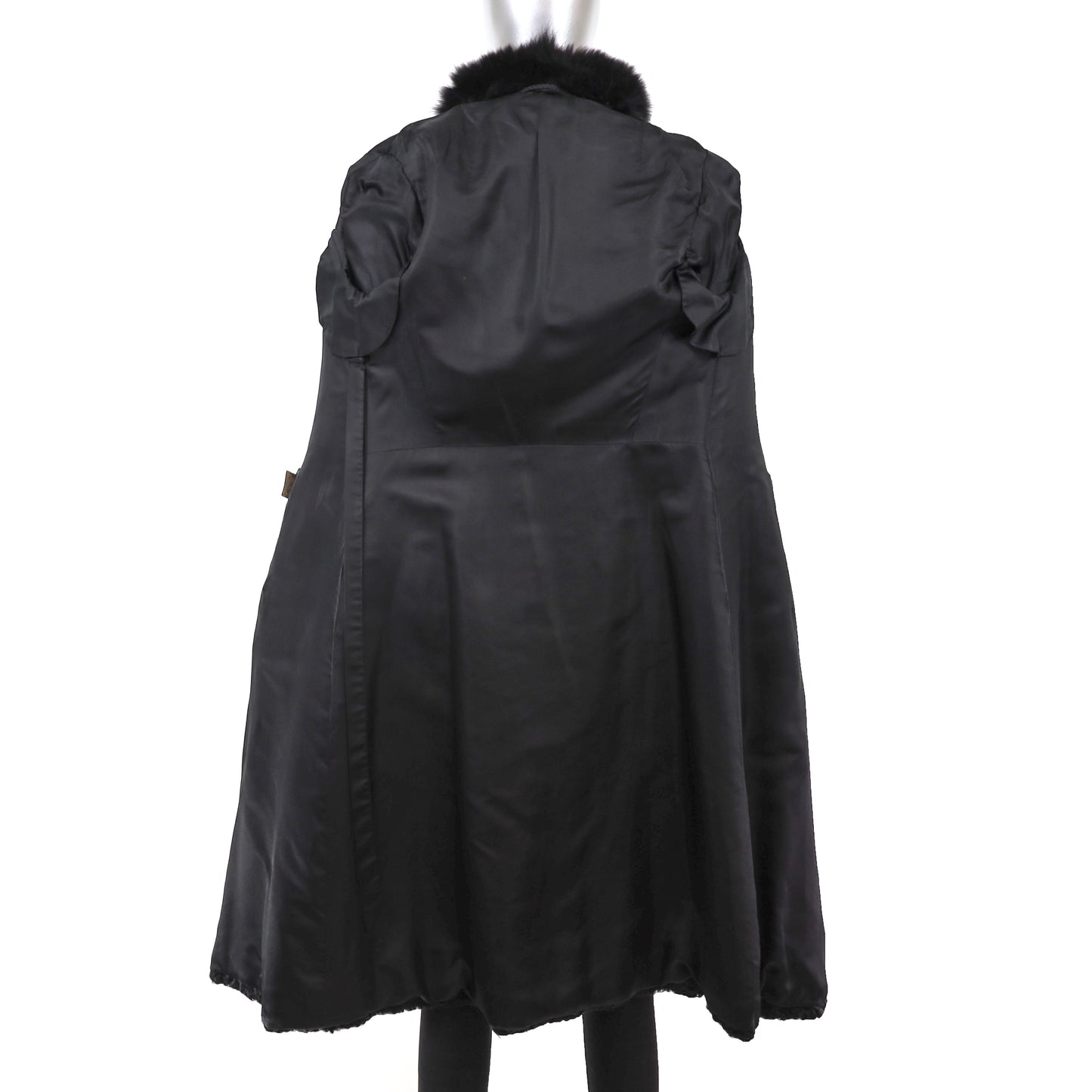 Persian Lamb Coat with Fox Collar- Size XS