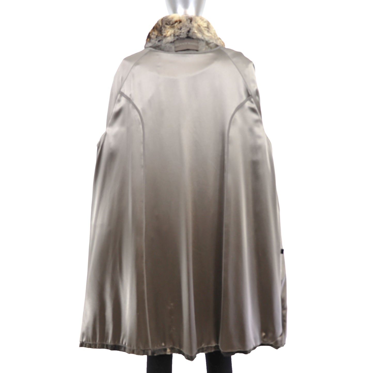 Dennis Basso Sheared Lamb Coat with Chinchilla Trim- Size XXXL