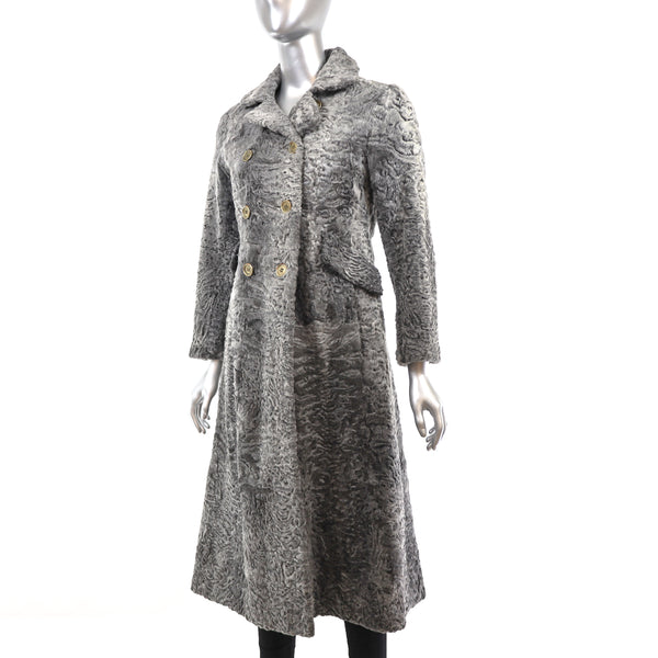 Isaac Mizrahi Grey Persian Lamb Coat- Size XS