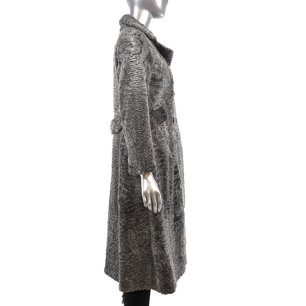 Isaac Mizrahi Grey Persian Lamb Coat- Size XS