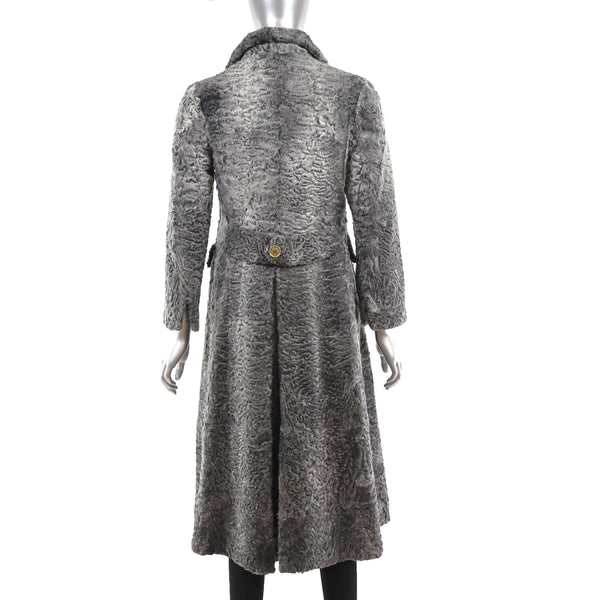 Isaac Mizrahi Grey Persian Lamb Coat- Size XS