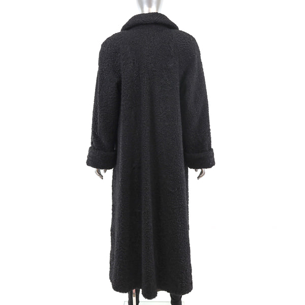 Persian Lamb Coat Reversible to Microfiber- Size L