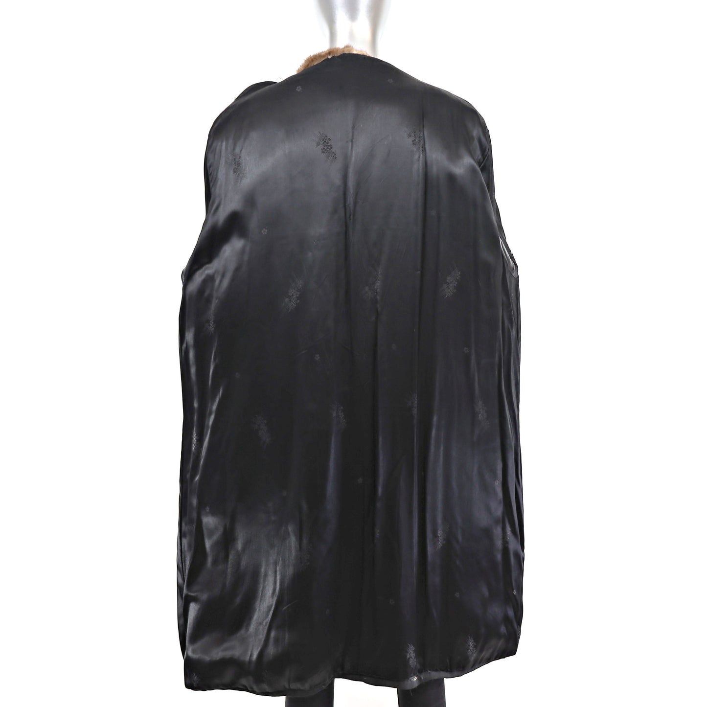 Persian Lamb Coat with Mink Collar- Size XXL