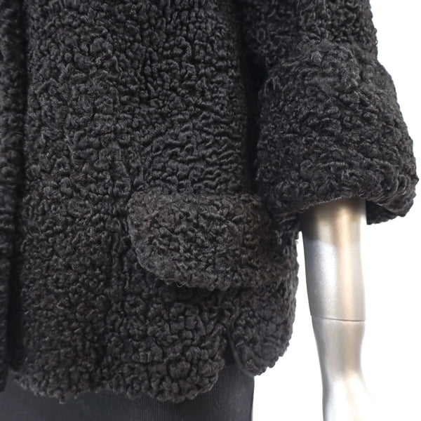 Persian Lamb Jacket with Mink Collar- Size M-L