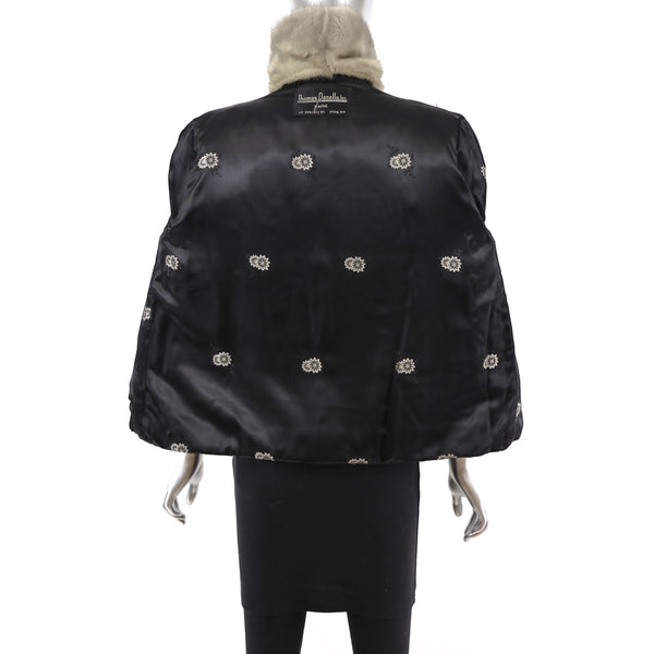 Persian Lamb Jacket with Mink Collar- Size M-L