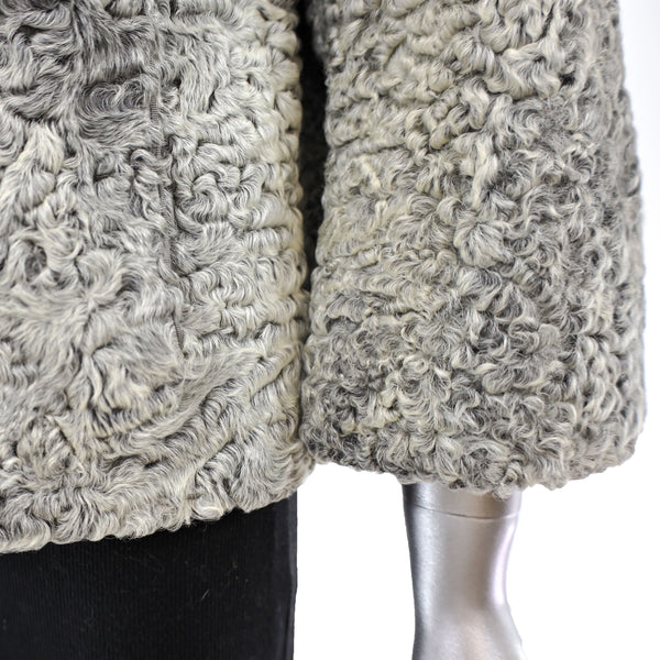 Persian Lamb Jacket with Mink Collar- Size L