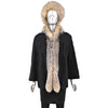 Persian Lamb Jacket with Crystal Fox Tuxedo and Matching Hat- Size S-M