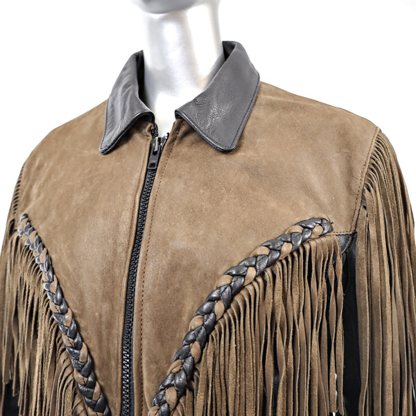 Leather and Suede Jacket- Size S