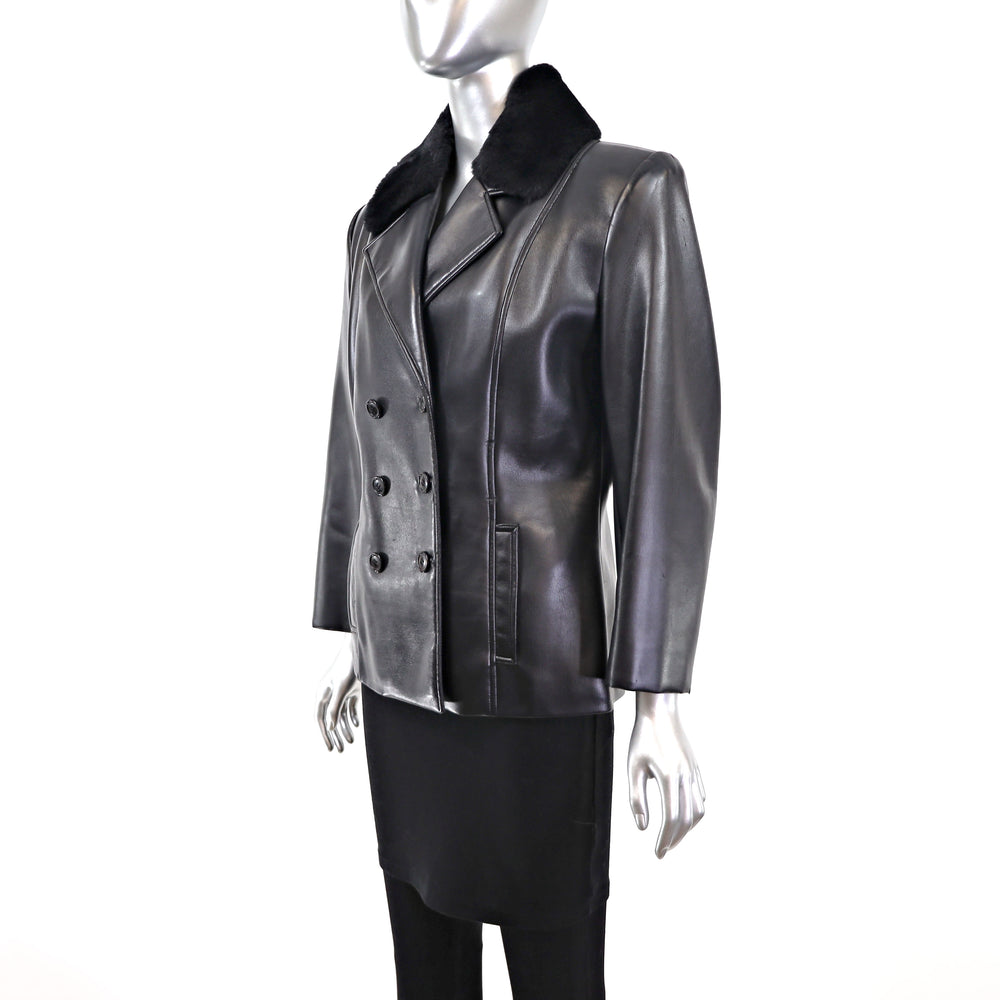 Leather Jacket- Size S