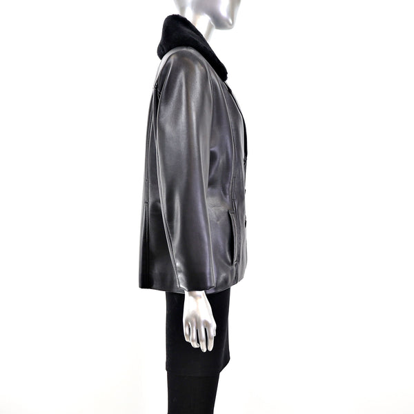 Leather Jacket- Size S