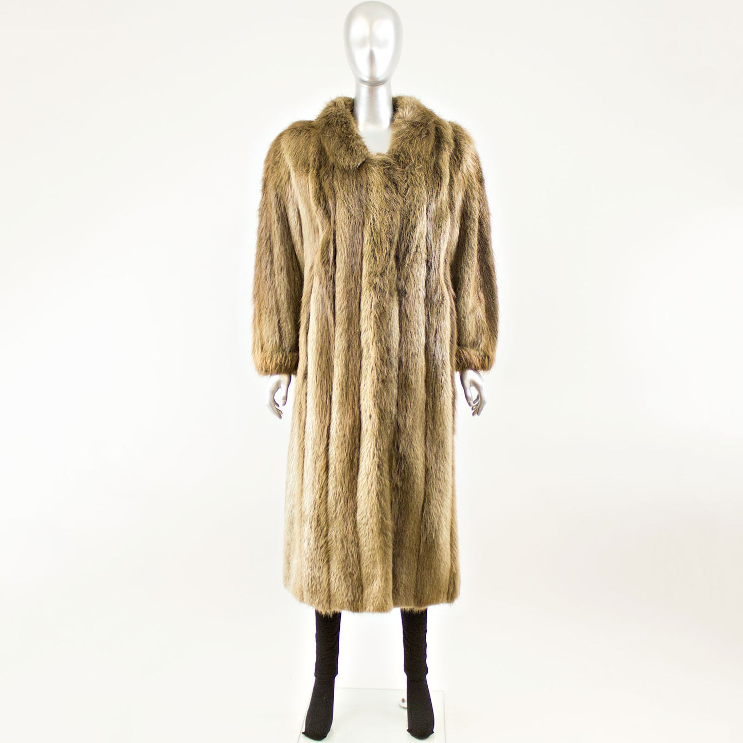Long Hair Beaver Coat - Size M
