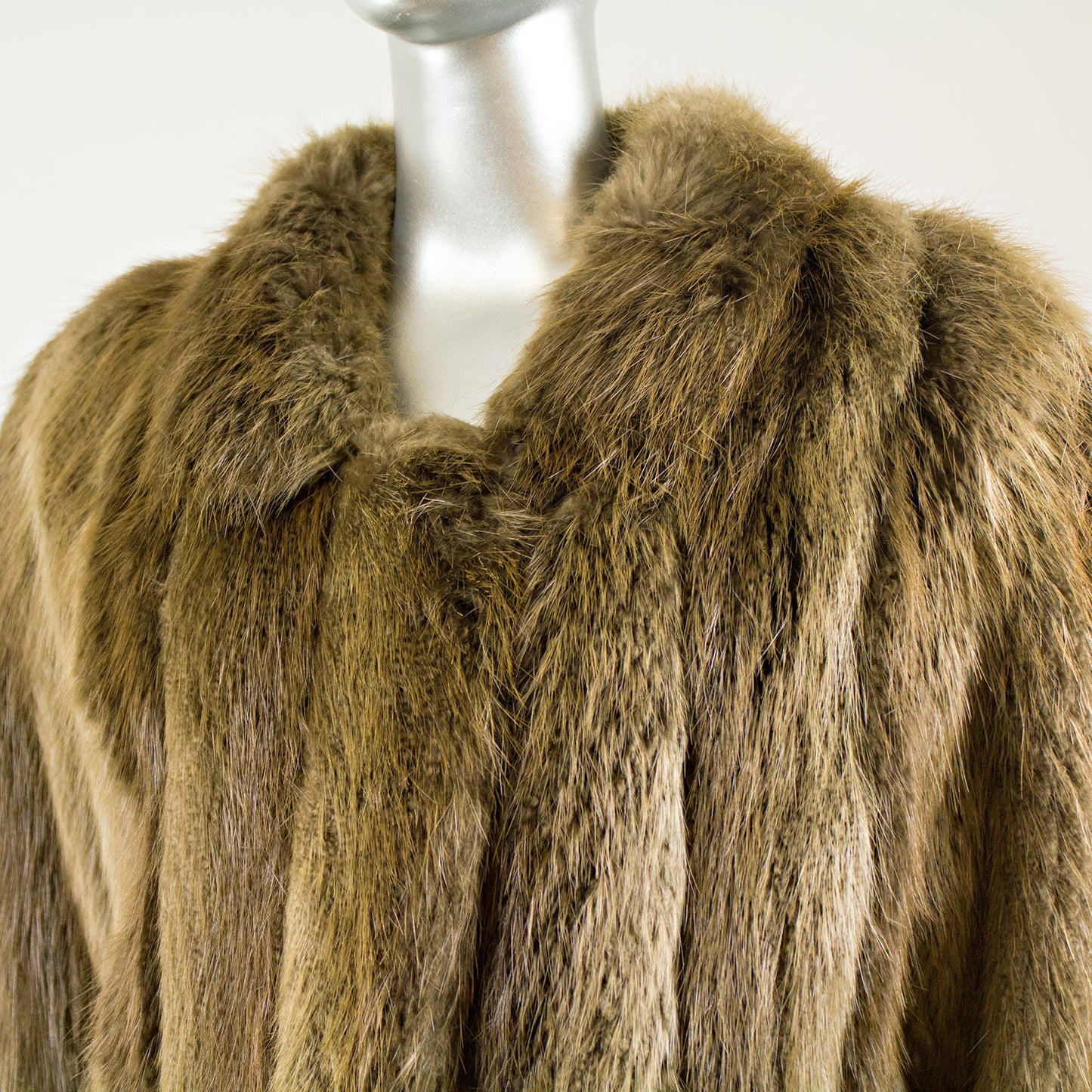 Long Hair Beaver Coat - Size M