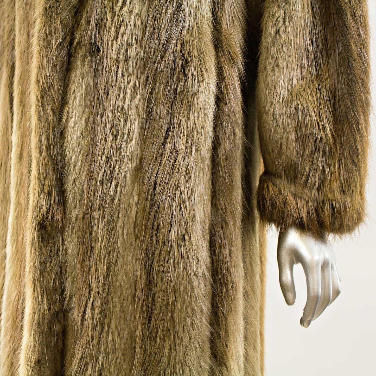 Long Hair Beaver Coat - Size M