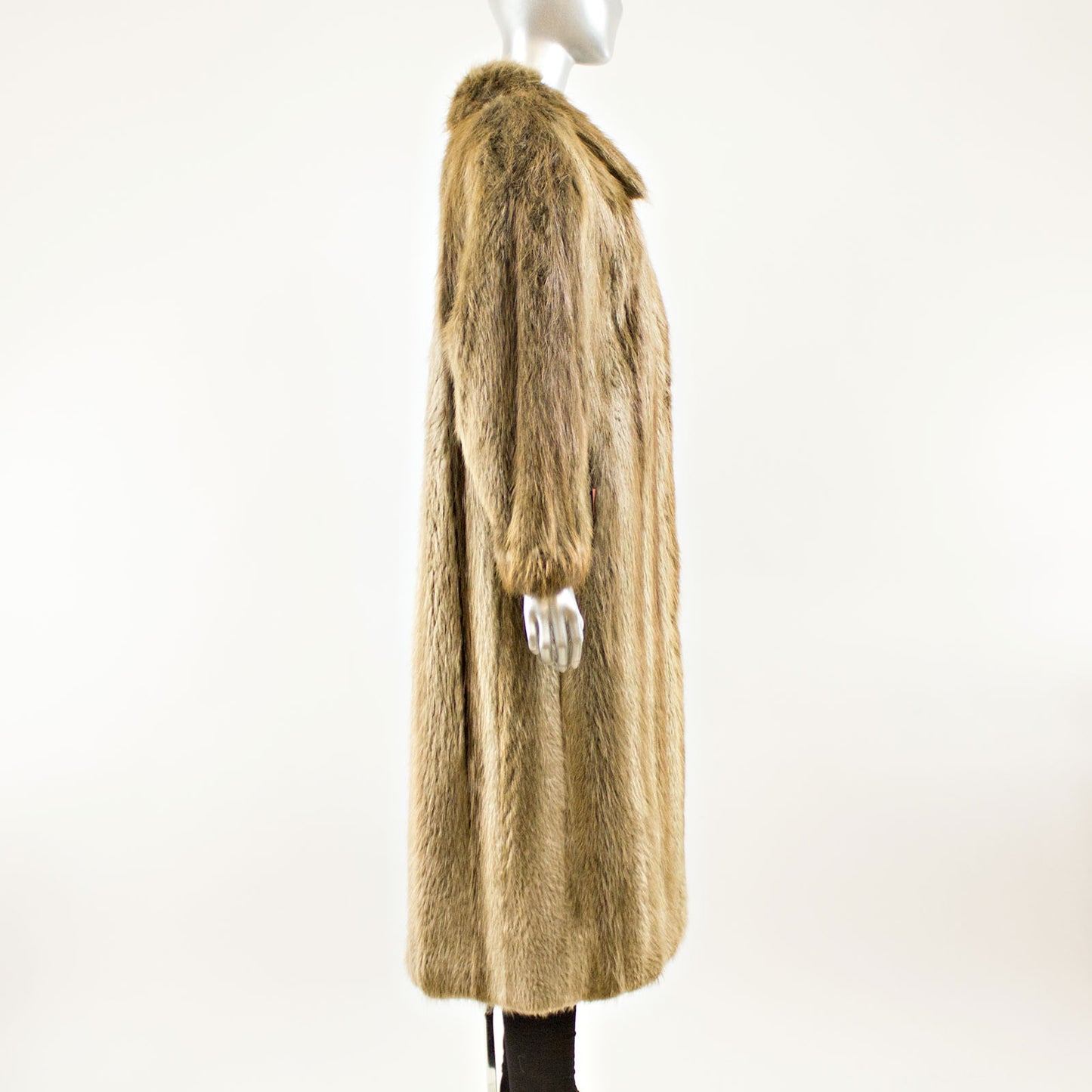 Long Hair Beaver Coat - Size M