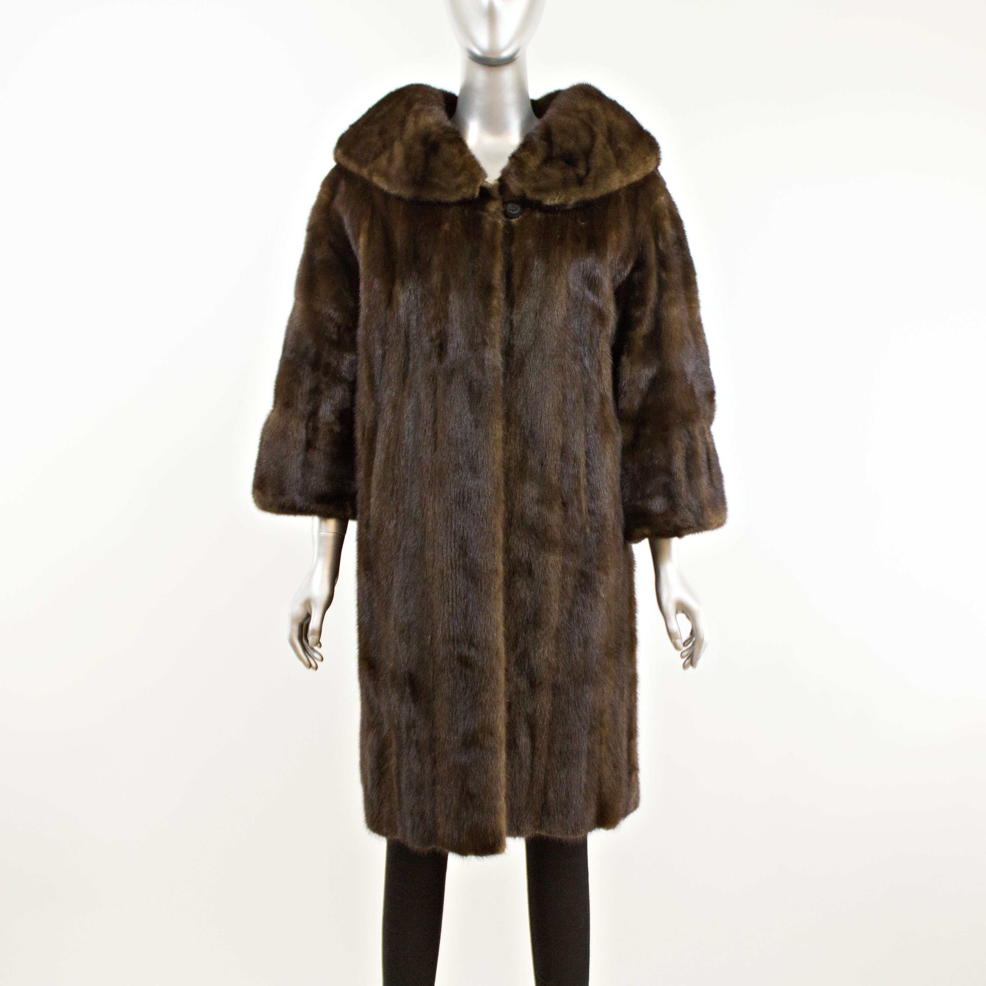 ML Furs  Hooded Plucked Mink Fur Jacket