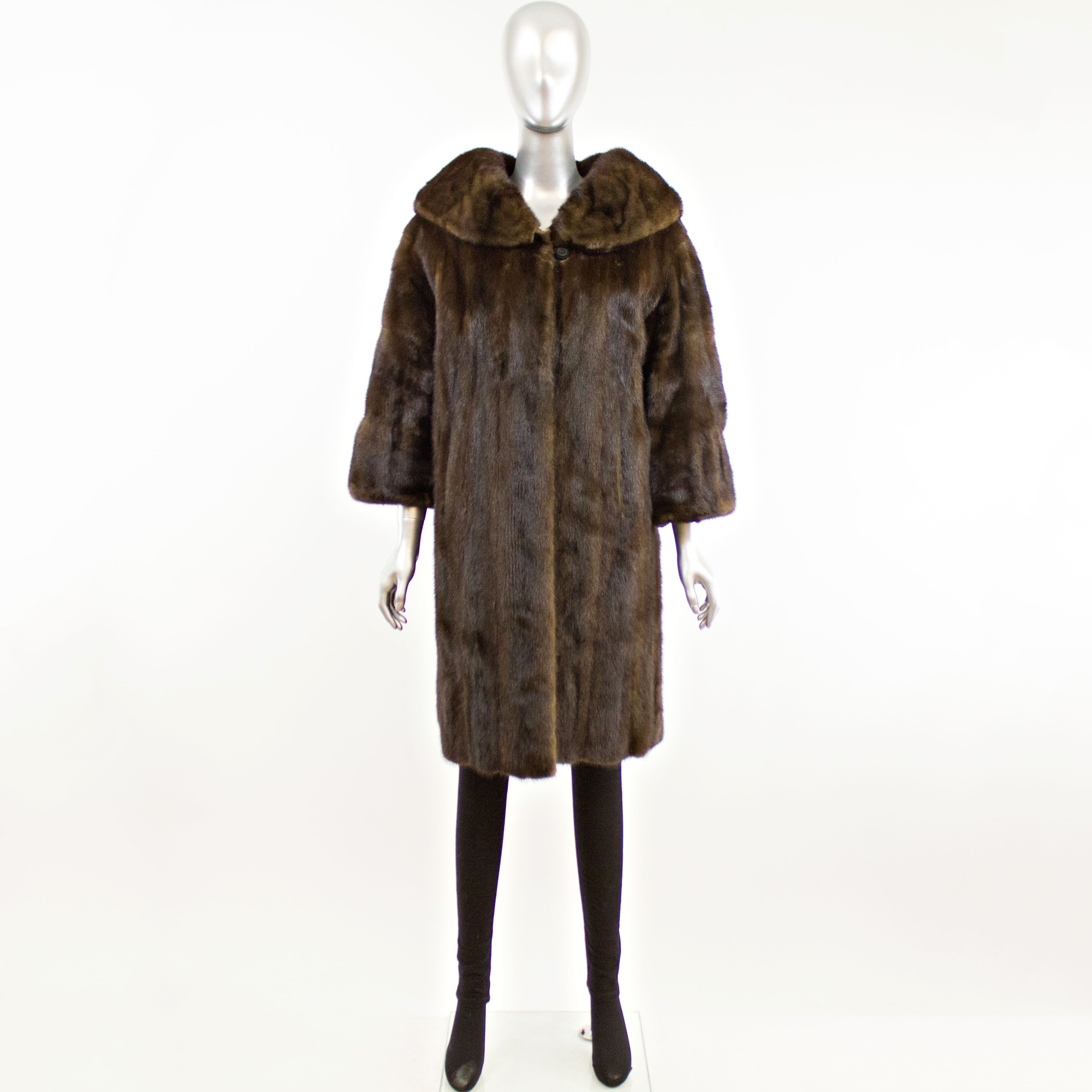 ML Furs  Hooded Plucked Mink Fur Jacket