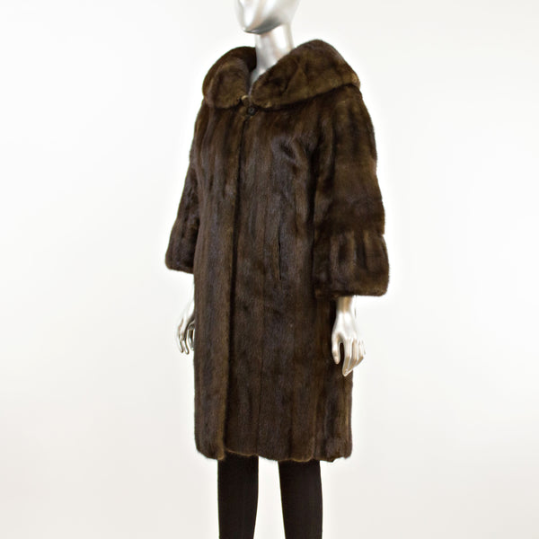 Mahogany Mink 3/4 Coat- Size M-L (Vintage Furs)