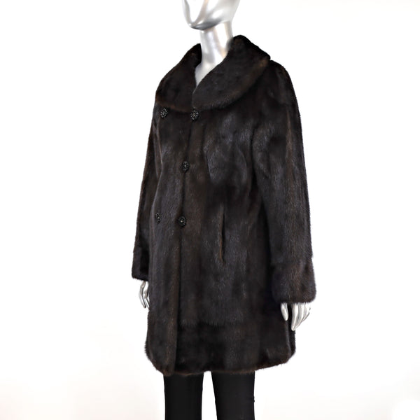 Mahogany Mink 3/4 Coat- Size M (Vintage Furs)