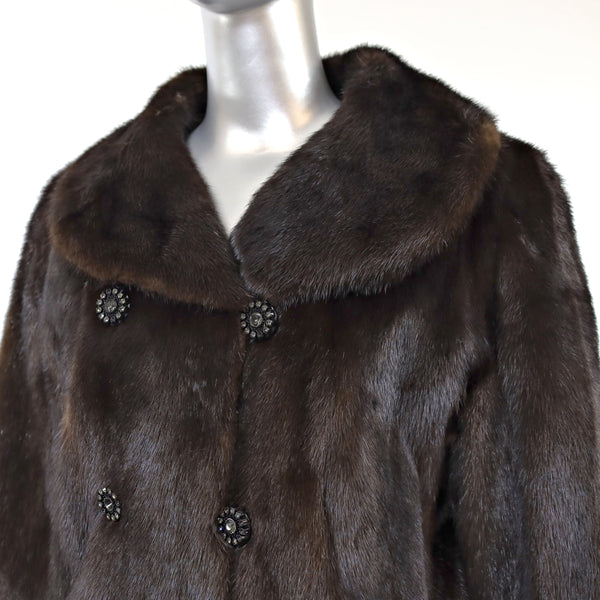 Mahogany Mink 3/4 Coat- Size M (Vintage Furs)