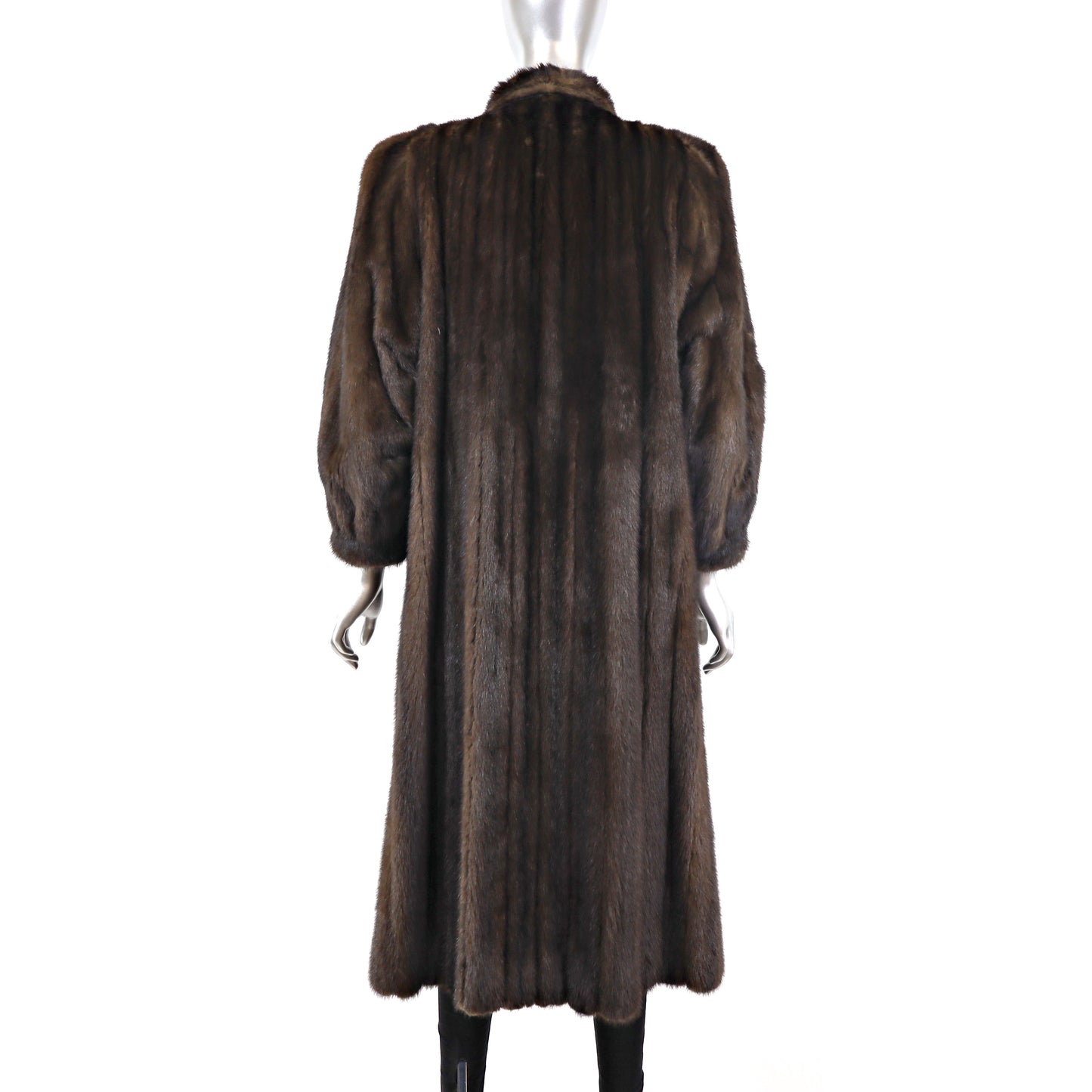 Full Length Brown Mink Coat- Size S