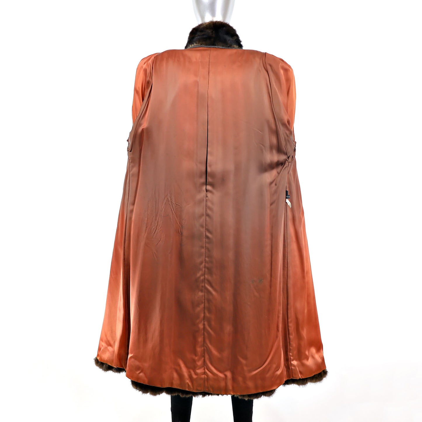 Full Length Brown Mink Coat- Size S