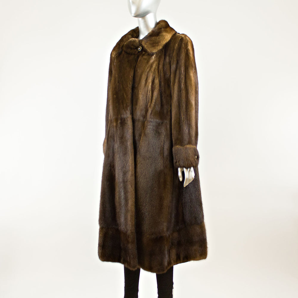 Mahogany Mink Coat Skin on Skin- Size XXL (Vintage Furs)