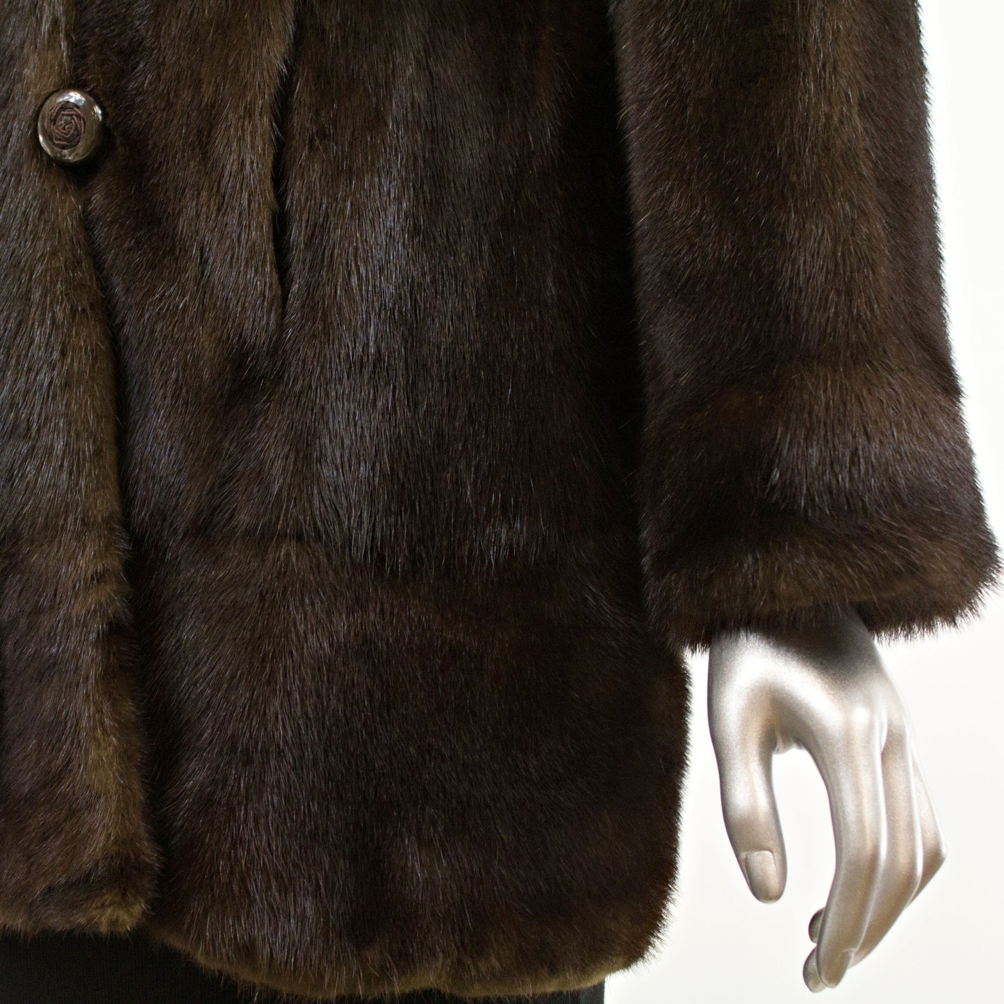 Mahogany Mink Fur Jacket- Size M