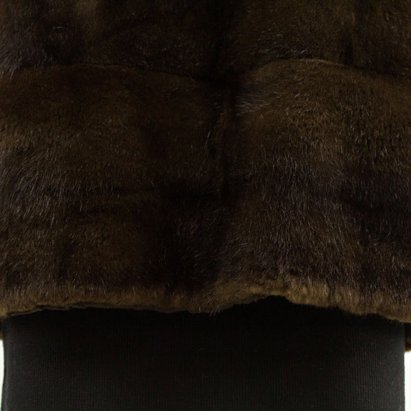 Mahogany Mink Fur Jacket- Size M-L