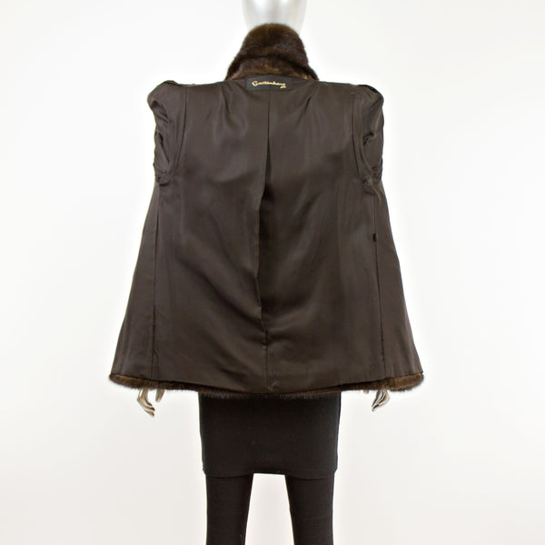 Gartenhaus Dark Mahogany Mink Jacket- Size XXS