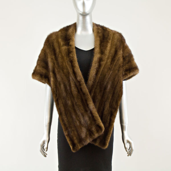 Mahogany Mink Stole - Free Size (Vintage Furs)