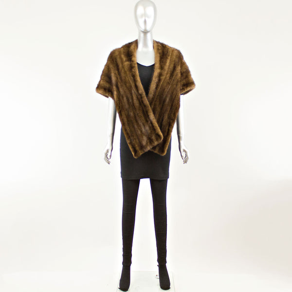 Mahogany Mink Stole - Free Size (Vintage Furs)