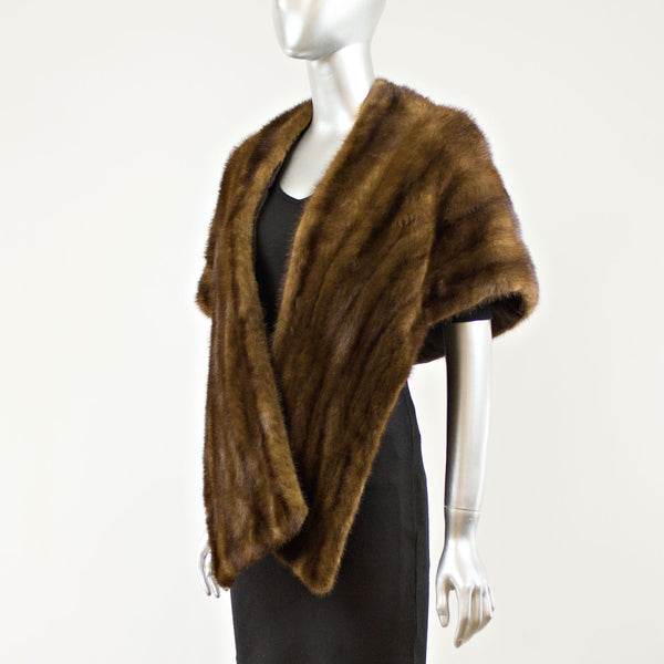 Mahogany Mink Stole - Free Size (Vintage Furs)