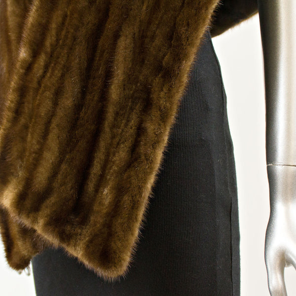 Mahogany Mink Stole - Free Size (Vintage Furs)
