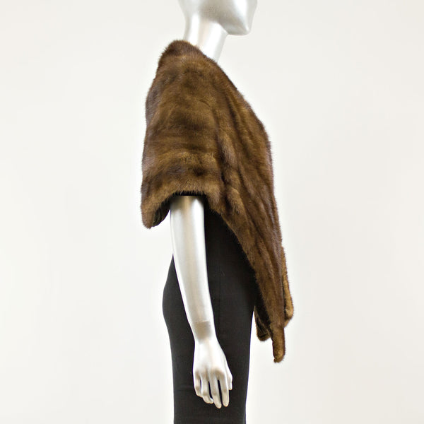 Mahogany Mink Stole - Free Size (Vintage Furs)