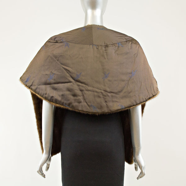 Mahogany Mink Stole - Free Size (Vintage Furs)