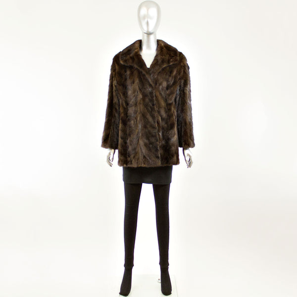 Mahogany Section Mink Jacket- Size S (Vintage Furs)