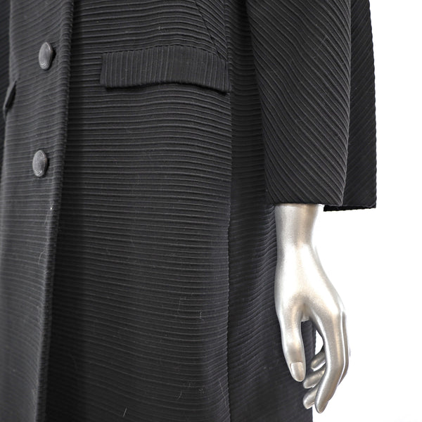 Neiman Marcus Micro Fiber Coat with Mink Trim- Size M