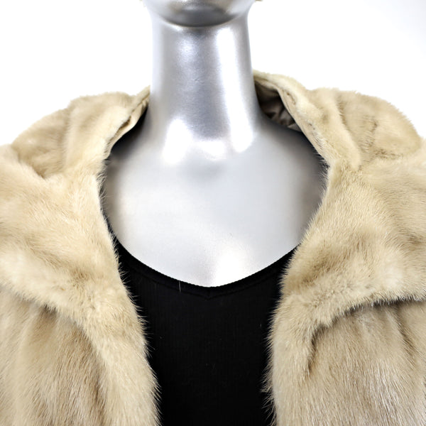 Pearl Mink Cape with Matching Hat- Size Free