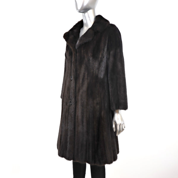 Dark Mahogany Mink Coat- Size XS