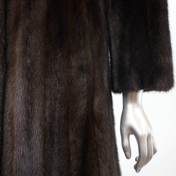Dark Mahogany Mink Coat- Size XS