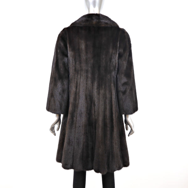 Dark Mahogany Mink Coat- Size XS