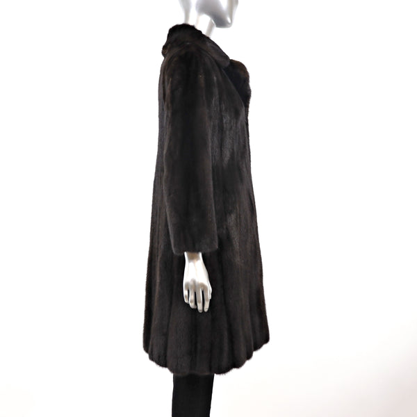 Dark Mahogany Mink Coat- Size XS