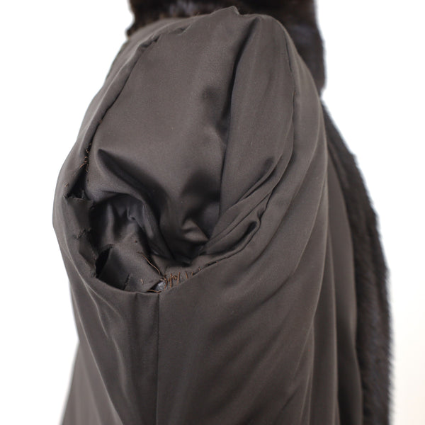 Dark Mahogany Mink Coat- Size XS