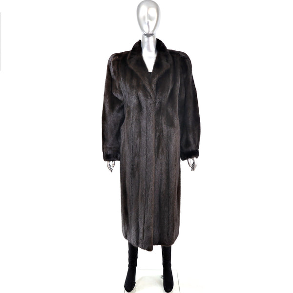 Dark Mahogany Mink Coat- Size M