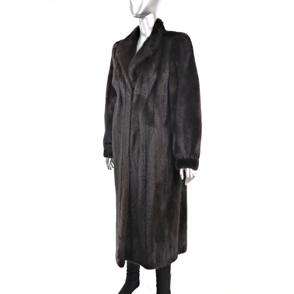 Dark Mahogany Mink Coat- Size M